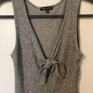 Kendal and Kylie Grey Knit Romper